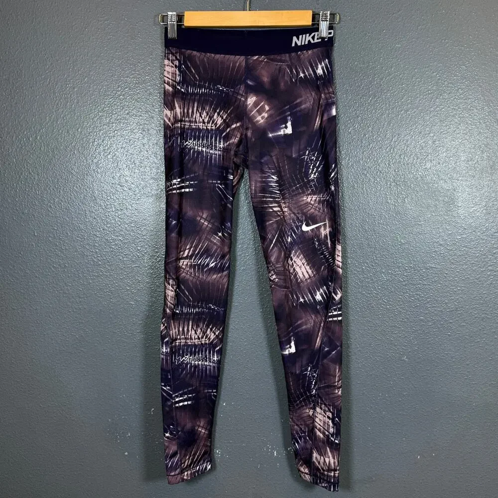Nike Pro M women’s purple Dri Fit Tight Leggings Workout Pants